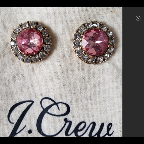 J. Crew Jewelry - Pink sparkly J. Crew stud earrings!